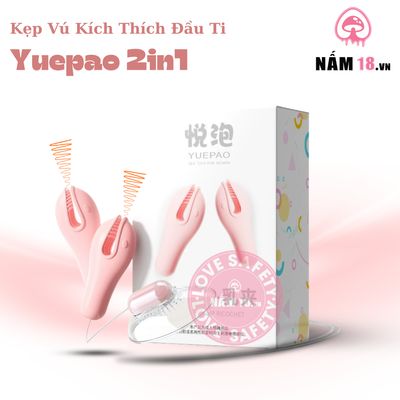 Kẹp Vú Kích Thích Đầu Ti 2in1 Yuepao chính hãng - chất liệu an toàn cho da, dễ vệ sinh, êm ái khi dùng - giao hàng che tên kín đáo