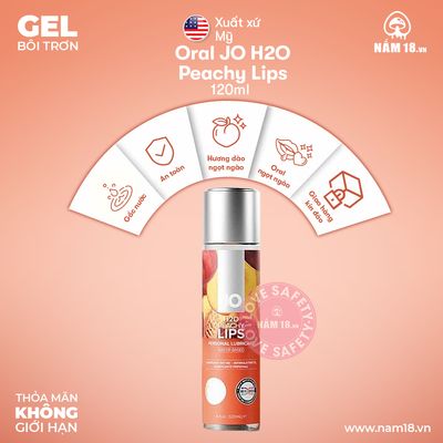Gel Bôi Trơn Oral Jo H20 Peachy Lips chính hãng - gốc nước không dính rít, dịu nhẹ an toàn cho da, dễ rửa sạch - giao hàng che tên kín đáo