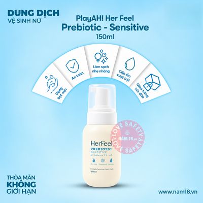 Dung Dịch Vệ Sinh Phụ Nữ Her Feel Prebiotic chính hãng - sạc USB, rung êm không tiếng động, chất liệu an toàn cho da - giao hàng che tên kín đáo