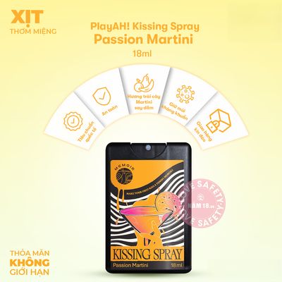 Xịt Thơm Miệng Cấp Tốc PlayAh Hương Chanh Dây Martini chính hãng - thấm nhanh không nhờn rít, dùng trước khi quan hệ, nhỏ gọn dễ mang theo - giao hàng che tên kín đáo