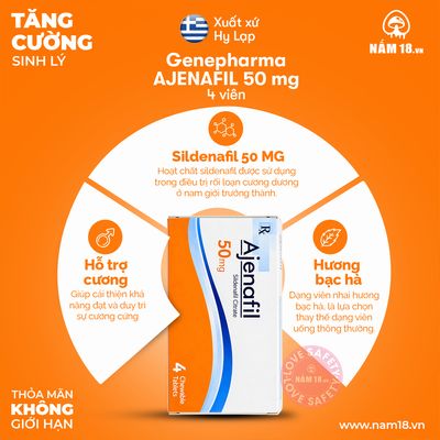Viên Ngậm Cương Dương, Tăng Cường Sinh Lý Ajenafil chính hãng - hàng chuẩn nguồn gốc rõ ràng, hạn dùng in rõ trên hộp, đóng gói kín đáo - giao hàng che tên kín đáo