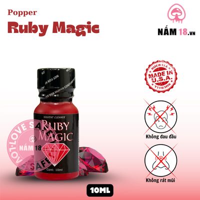 Popper Ruby Magic chính hãng - hàng chuẩn nhập khẩu, nắp kín không bay hơi, dùng được nhiều lần - giao hàng che tên kín đáo