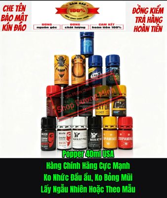 ( Sale 50%) Popper 40ml USA, Hàng Chính Hãng,Dòng Tuyển Chọn , Hít Bao Phê, Cực Mạnh 