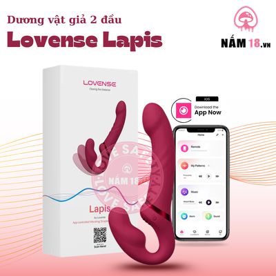 Dương Vật Giả Lovense Lapis 2 Đầu chính hãng - chất liệu an toàn cho da, dễ vệ sinh, êm ái khi dùng - giao hàng che tên kín đáo