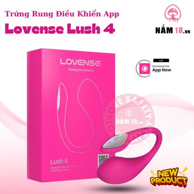 Trứng Rung Lovense Lush 4 Điều Khiển App chính hãng - sạc từ tính, điều khiển qua app, điều khiển từ xa - giao hàng che tên kín đáo