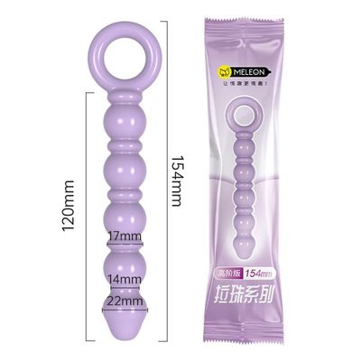Chuỗi Hạt Kích Thích Hậu Môn Meleon Size 154mm Màu Tím chính hãng - chất liệu an toàn cho da, dễ vệ sinh, êm ái khi dùng - giao hàng che tên kín đáo