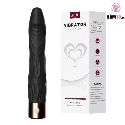 Dương Vật Giả Soft Vibrator Has Love chính hãng - sạc USB, rung êm không tiếng động, chống nước - giao hàng che tên kín đáo