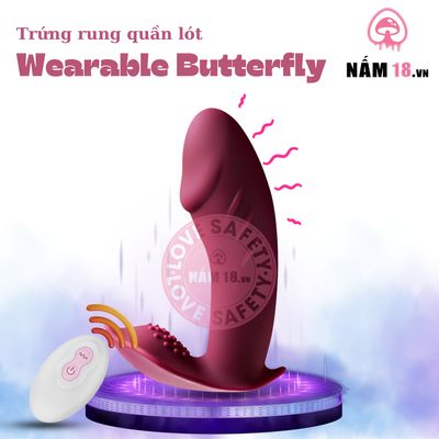 Trứng Rung Wearable Butterfly 10 Chế Độ Rung chính hãng - chất liệu an toàn cho da, dễ vệ sinh, êm ái khi dùng - giao hàng che tên kín đáo
