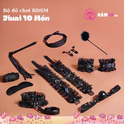 Bộ Dụng Cụ Jiuai Set 10 Món BDSM chính hãng - chất liệu an toàn cho da, dễ vệ sinh, êm ái khi dùng - giao hàng che tên kín đáo