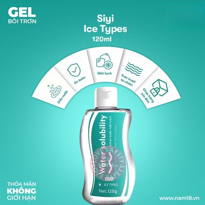 Gel Bôi Trơn Mát Lạnh Siyi Ice Types chính hãng - gốc nước không dính rít, dùng được cho hậu môn, dịu nhẹ an toàn cho da - giao hàng che tên kín đáo