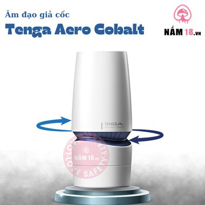 Âm Đạo Giả Cốc Tenga Aero Cobalt chính hãng - 10 mức rung, chất liệu an toàn cho da, dễ vệ sinh - giao hàng che tên kín đáo