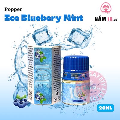 Popper Ice Bluebery Mint chính hãng - hàng chuẩn nhập khẩu, nắp kín không bay hơi, dùng được nhiều lần - giao hàng che tên kín đáo