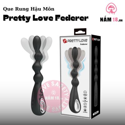 Que Rung Hậu Môn Pretty Love Federer chính hãng - 12 chế độ rung, sạc USB, silicone mềm mại - giao hàng che tên kín đáo