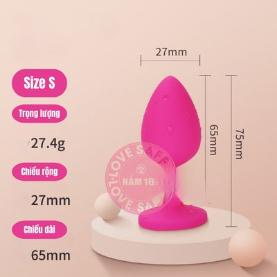 Phích Cắm Hậu Môn Silicone Đính Đá Plug2 Size S chính hãng - silicone mềm mại, chất liệu an toàn cho da, dễ vệ sinh - giao hàng che tên kín đáo