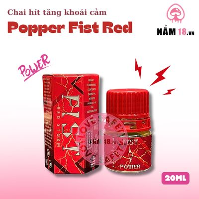 Popper Fist Red Storm chính hãng - hàng chuẩn nhập khẩu, nắp kín không bay hơi, dùng được nhiều lần - giao hàng che tên kín đáo