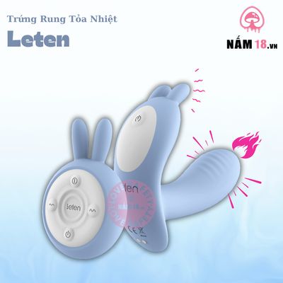 Trứng Rung Leten Tỏa Nhiệt 10 Chế Độ Rung chính hãng - chất liệu an toàn cho da, dễ vệ sinh, êm ái khi dùng - giao hàng che tên kín đáo