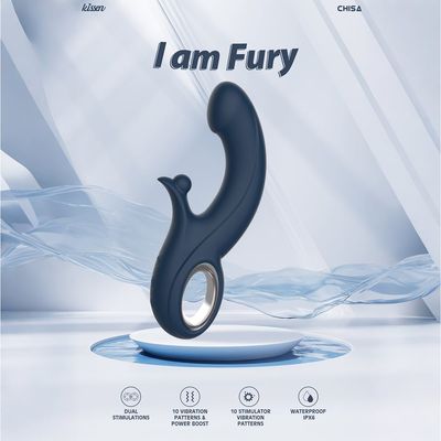 Dương Vật Giả Kissen Fury Có Nhánh 10 Chế Độ Rung chính hãng - sạc USB, chống nước, silicone mềm mại - giao hàng che tên kín đáo