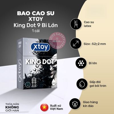 Bao Cao Su Xtoy King Dot 9 Bi Lớn Hương Chocolate chính hãng - siêu mỏng, nhiều gel bôi trơn, có hương thơm - giao hàng che tên kín đáo