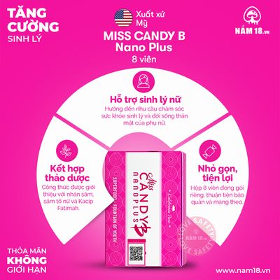 Kẹo Tăng Cường Sinh Lý Nữ Miss Candy B USA Viên Lẻ chính hãng - chất liệu an toàn cho da, dễ vệ sinh, êm ái khi dùng - giao hàng che tên kín đáo