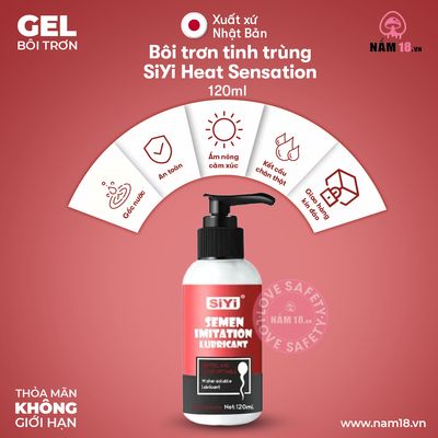 Gel Bôi Trơn Tinh Trùng SiYi Heat Sensation - Chai 120ml chính hãng - dung tích 120ml, dịu nhẹ an toàn cho da, dễ rửa sạch - giao hàng che tên kín đáo