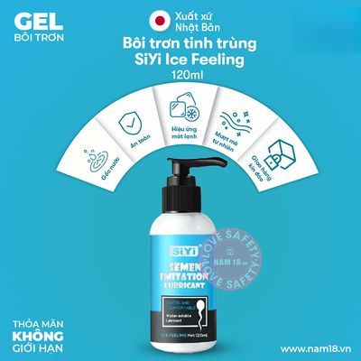 Gel Bôi Trơn Tinh Trùng SiYi Ice Feeling chính hãng - gốc nước không dính rít, dịu nhẹ an toàn cho da, dễ rửa sạch - giao hàng che tên kín đáo