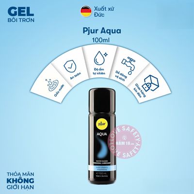 Gel Bôi Trơn Cao Cấp Pjur Aqua chính hãng - có dưỡng ẩm, dịu nhẹ an toàn cho da, dễ rửa sạch - giao hàng che tên kín đáo