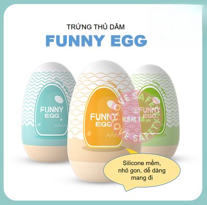 Trứng Funny Egg Silicone Siêu Mềm chính hãng - silicone mềm mại, chất liệu an toàn cho da, dễ vệ sinh - giao hàng che tên kín đáo