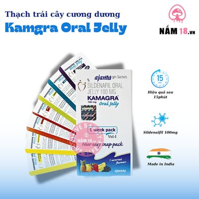 Thạch Tăng Cường Sinh Lý Nam Kamaga 100mg Hương chính hãng - hàng chuẩn nguồn gốc rõ ràng, hạn dùng in rõ trên hộp, đóng gói kín đáo - hàng có sẵn