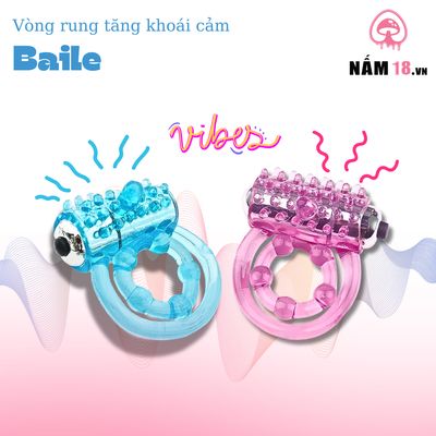 Vòng Rung Tăng Khoái Cảm Baile Chống Tuột chính hãng - chất liệu an toàn cho da, dễ vệ sinh, êm ái khi dùng - giao hàng che tên kín đáo