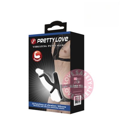 Vòng Rung Tăng Khoái Cảm Pretty Love Sling 10 Chế Độ Rung chính hãng - chất liệu an toàn cho da, dễ vệ sinh, êm ái khi dùng - giao hàng che tên kín đáo