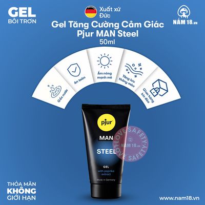 Gel Tăng Kích Thước Dương Vật Pjur Man Steel chính hãng - hàng chuẩn nguồn gốc rõ ràng, hạn dùng in rõ trên hộp, đóng gói kín đáo - giao hàng che tên kín đáo