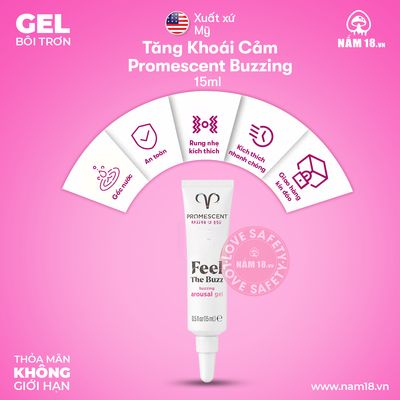 Gel Bôi Trơn Tăng Khoái Cảm Promescent Buzzing chính hãng - gốc nước không dính rít, dịu nhẹ an toàn cho da, dễ rửa sạch - giao hàng che tên kín đáo