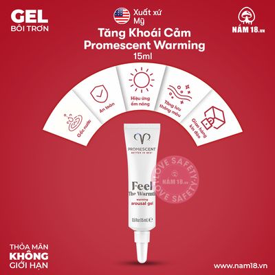 Gel Bôi Trơn Tăng Khoái Cảm Promescent Warming chính hãng - dịu nhẹ an toàn cho da, dễ rửa sạch, dùng được cho mọi loại da - giao hàng che tên kín đáo