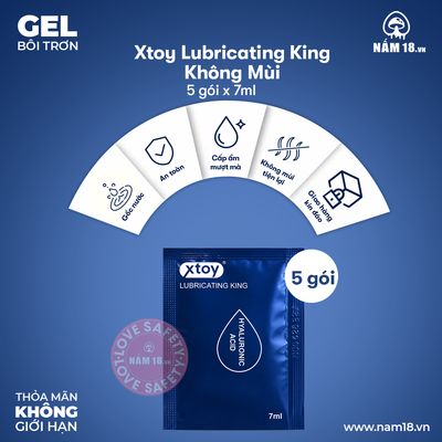 Gel Bôi Trơn Xtoy Lubricating King Không Mùi - Combo 5 Gói chính hãng - gốc nước không dính rít, dung tích 250ml, có dưỡng ẩm - giao hàng che tên kín đáo