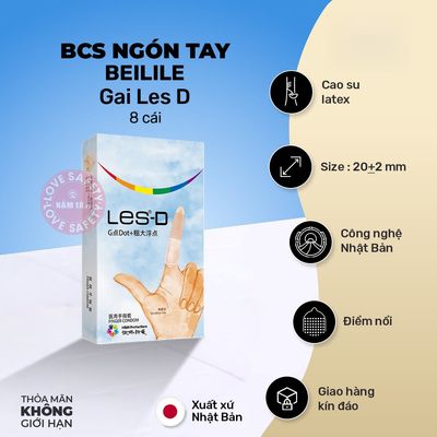 Bao Cao Su Ngón Tay Gai Beilile Les D chính hãng - có gai nổi, có hương thơm, ôm sát cảm giác thật - giao hàng che tên kín đáo