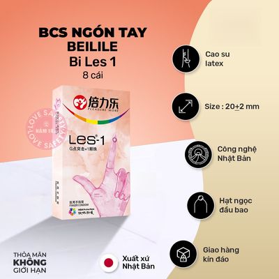 Bao Cao Su Ngón Tay Bi Beilile Les 1 chính hãng - có hương thơm, ôm sát cảm giác thật, chất liệu latex an toàn - giao hàng che tên kín đáo