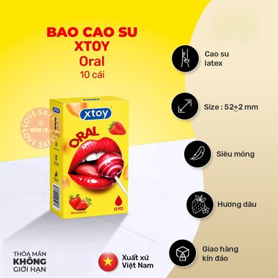 Bao Cao Su Quan Hệ Miệng Xtoy Oral chính hãng - siêu mỏng 0.03mm, siêu mỏng, có hương thơm - giao hàng che tên kín đáo