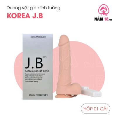 Dương Vật Dính Tường Korean J.B Rung Mạnh chính hãng - sạc USB, silicone cao cấp, chất liệu an toàn cho da - giao hàng che tên kín đáo