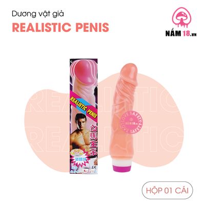 Dương Vật Giả Realistic Penis Đa Tần Số Rung chính hãng - sạc USB, silicone mềm mại, chất liệu an toàn cho da - giao hàng che tên kín đáo