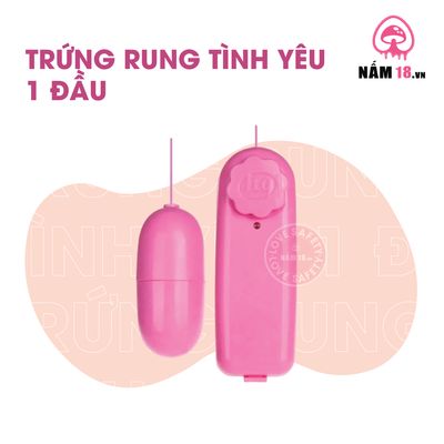 Trứng Rung Tình Yêu 1 Đầu chính hãng - chất liệu an toàn cho da, dễ vệ sinh, êm ái khi dùng - giao hàng che tên kín đáo