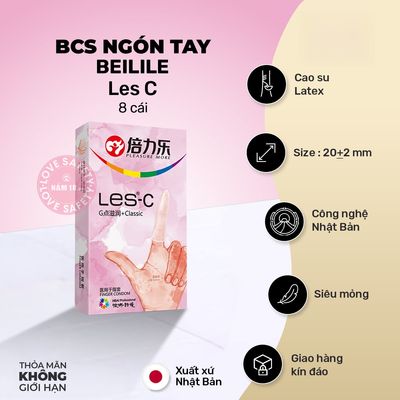 Bao Cao Su Ngón Tay Trơn Beilile Les C chính hãng - siêu mỏng, có hương thơm, ôm sát cảm giác thật - giao hàng che tên kín đáo