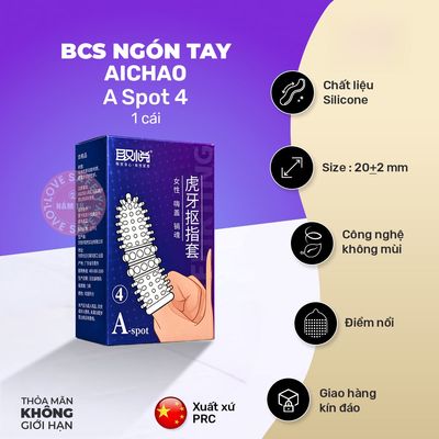 Bao Cao Su Ngón Tay Gai Nổi Lớn Aichao A Spot 4 chính hãng - có gai nổi, có hương thơm, ôm sát cảm giác thật - giao hàng che tên kín đáo