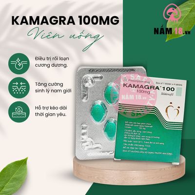 Viên Uống Cương Dương, Tăng Cường Sinh Lý Kamaga 100mg chính hãng - hàng chuẩn nguồn gốc rõ ràng, hạn dùng in rõ trên hộp, đóng gói kín đáo - giao hàng che tên kín đáo