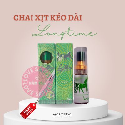Chai Xịt Kéo Dài Thời Gian Thái Lan Longtime Chai 5ml chính hãng - thấm nhanh không nhờn rít, dùng trước khi quan hệ, nhỏ gọn dễ mang theo - giao hàng che tên kín đáo