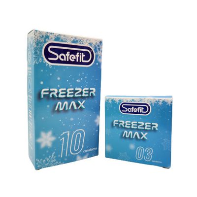 Bao cao su Safefit Freezer Max - Siêu mỏng, mát lạnh hương bạc hà, truyền nhiệt tốt - Hộp 3 - 10 cái