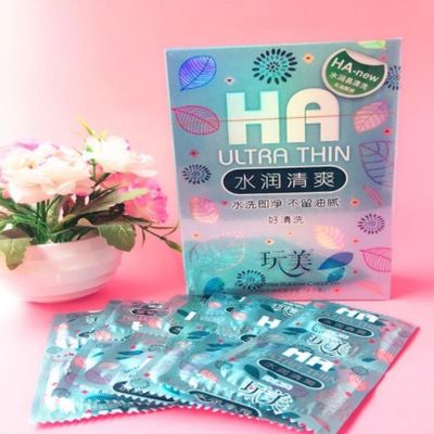 Bao Cao Su HA Blue Ultra Thin, Bcs Siêu Mỏng, Size 52mm, Nhiều Gel Bôi Trơn (Hộp 100C - Tiết Kiệm)