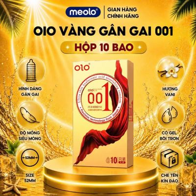 [COMBO 4 HỘP 40 CÁI] Bao cao su cao cấp OiO kéo dài thời gian, siêu mỏng 001 ,gân gai, truyền nhiệt