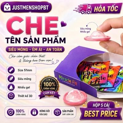 Bao Cao Su Siêu mỏng ôm sát Sagami Miracle Fit - size 51mm