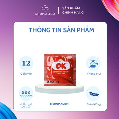 Bao cao su siêu mỏng kéo dài thời gian quan hệ ok hộp 12 chiếc