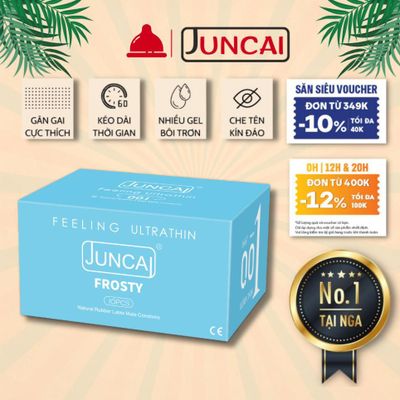[Combo] bao cao su siêu mỏng Juncai kéo dài thời gian, gân gai tăng khoái cảm, bcs HAOLO 001 siêu mỏng nhiều gel